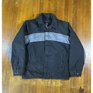 Transnine Black & Gray Cotton Jacket Mens Size Medium Coat Long Sleeve